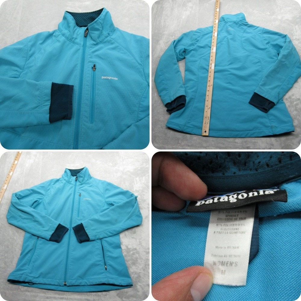Patagonia Integral Jacket Women Medium Blue Softshell Water Resistant READ
